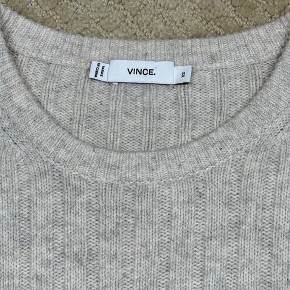 Vince Intarsia Colorblock Wool Cashmere Crew Sweater XS - Picture 9 of 11